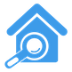 Icon of a House with Magnifying Glass