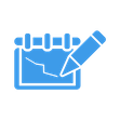 Icon of a Pen Drawing a Graph